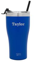 Simple Modern Personalized 22oz Slim Cruiser Tumbler with Straw - Gifts for Men & Women Custom Monogram Laser Engraved Name - Vacuum Insulated Travel Mug -Twilight