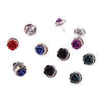 Joyci 10-Pack Women Shirt Brooch Buttons Lapel Pins Novelty Suit Vest Safety Buckle Metal Tie Tacks Pin Back Clutch (Rose)