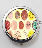 BlackKey Donut Pattern 3-Compartment Decorative Pocket Gift Box Case Organizer for Pill, Color 1 -1296