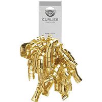 JAM PAPER Curly Gift Bows - Gold - 120 Curlies/Bulk Pack