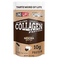 LonoLife Mocha Collagen Peptides with 10g Protein, Paleo and Keto Friendly, Stick Packs, 10 Count