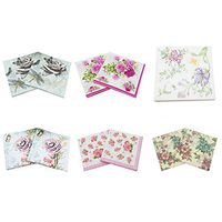 Luxsea Printed Flower Paper Napkins Colorful Decorative Napkins for Party Wedding Birthday Tableware Decorations
