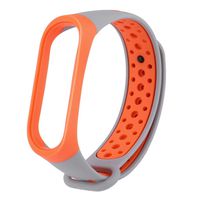 MIMEI Replacement Band for Xiaomi Mi Band 4, Breathable Sport Silicone Wristbands Bracelet for Woman Men Ventilate Sport Soft Wristband Wrist Strap (10 X 6 X 3 cm, Orange)