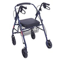 Shopping Trolley Shopping cart Elderly Trolley  Scooter  Grocery Shopping cart Truck Shopping cart  Folding can take a Ride  Portable (Color : Blue, Size : 526890cm)