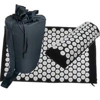 JSX Massager Cushion: Acupuncture Sets Relieve Stress Back Pain Acupressure Mat/Pillow Massage Mat Rose Spike Massage and Relaxation,Black