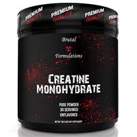 Brutal Formulations Ultra Pure Creatine Monohydrate 30 Servings - for Lean Mass and Strength