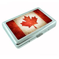 Perfection In Style Metal Silver Cigarette Case Vintage Canada Design 001