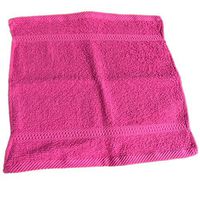 IZO.Bath - 12 Pack 12"x12" Cotton Fingertip-Hand-Face Towels- 100% Extra Soft Ring Spun Washcloths, Highly Absorbent Cleaning Cloth, Fuchsia