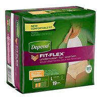 Depend Underwear for Women, Moderate Absorbency, Large, Case/76 (4/19s)