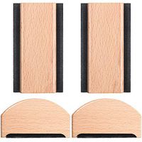 Aneco 4 Pieces Sweater Comb Wool Comb Cashmere Comb Wooden Removes Pills and Fuzz from Clothing Pill Remover for Scarves Scarves and Wool Coats