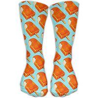 RTYCZ Man Women Mid Calf Length Socks Creamsicle Basketball Sports Stockings Boot Crew Socks