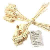Wavy Spiry Natural Rattan Reed Fragrance Diffuser Replacement Refill Sticks 20 Pieces (7" Spiral, Natural Color)