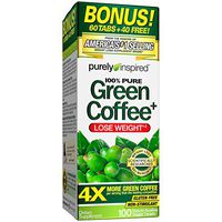 Purely Inspired Green Coffee Bean, Weight Loss Supplement, Non-Stimulant 100% Pure Green Coffee for Weight Loss, 100 Count *Bonus Size*