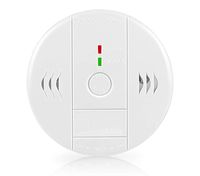 Combination Smoke and Carbon Monoxide Detector Alarm, GLBSUNION Voice Warning Smoke and CO Alarm Clock for Basements Travel Home Office Kitchen Bedroom, Battery Operated, UL Listed, 1-Pack