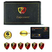 Zapcover EMF Protection Phone Stickers/EMF,EMR Blocker/Anti-Radiation Cell Protector/Negative Ions/Neutralizer 6 Shield Stickers & Bonus EMF Shield Card for Phone, Laptop, and All Electronic Devices