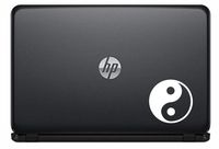 Symbol Yin and Yang Vinyl Decal Sticker for Computer Macbook Laptop Ipad Electronics Home Window Custom Walls Cars Trucks Motorcycle Automobile and More (WHITE)
