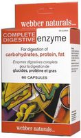 Webber Naturals Complete Digestive Enzymes [Full Spectrum], Blister Packed, 60 Caps