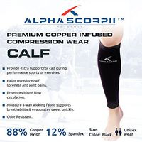 Alpha Scorpii's Copper Infused Compression Calf Wear - Sleeve (Med)