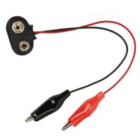 20pcs Battery Snap Connector to Crocodile Clip Cable Dual Alligator Clips Cable 9V Battery Snap Wire Connectors 15cm Length