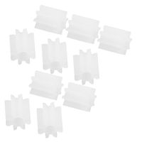 uxcell 10 Pcs White Plastic 8 Teeth 2mm Shaft Dia DIY RC Toy Model Gears
