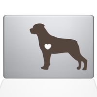 The Decal Guru I Love My Rottweiler Decal Vinyl Sticker, 13" MacBook Pro (2016 & Newer Models), Brown (1484-MAC-13X-BRO)