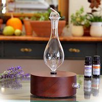Aromatherapy Diffuser - Professional Grade Wood and Glass (Solum Nox Merus), Premium, Essential Oil Diffuser, Oils Humidifier, Nebulizer, Nebulizing Professional Machine, Waterless