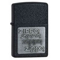 Zippo Black Crackle, Pewter, Emblem