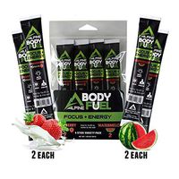 Alpine Innovations Body Fuel Focus + Energy - Great Tasting Supplement Made to Enhance Focus and Provide Energy Without The jitters. (4 Stick Starter Pack, 2 Strawberry Cream & 2 Watermelon)