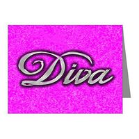 Note Card Pink Diva Princess