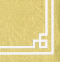 Entertaining with Caspari 20-Pack Rive Gauche Cocktail Napkins, Gold