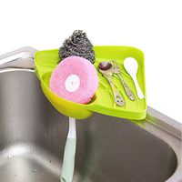 1 PCS Kitchen Sink Suction Holder Caddy Sponge Holder Scratcher Holder Cleaning Brush Holder Sink Organizer,Green