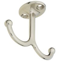 National Hardware N245-837 V165 Undershelf Coat Hooks in Nickel, 2 pack