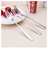 Distinct Fruit Forks, 3-piece Stainless Steel Two Prong Forks Bistro Cocktail Forks Tasting Appetizer Forks Set Mini Cake Forks