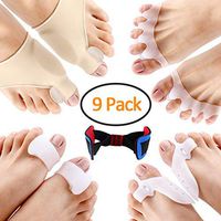 MOXIN Bunion Corrector and Bunion Relief Protector Sleeves kit (9 PCS) - Adjustable Bunion Splint Hallux Valgus, Hammer Toe, Toe Separators Spacers Straighteners Splint Aid Surgery Treatment