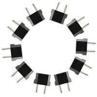 Huangou 10x US/AU(Canada/Australia) to EU(Europe) Converter AC Power Plug Travel Adapter (40mm x 35mm x 13mm, Black)