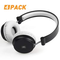 Lightweight Headphones-On-Ear Foldable Headsets with 6.3mm Stereo Adapter and Audio Splitter for AMP, Guitar, Piano, School (Adult/Teens)