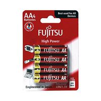 Fujitsu High Power AA Alkaline Batteries 1.5 Volts, LR6 Double A - 4 Pack