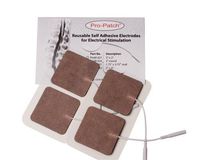 ESA Medical Premium 32 Electrodes 8 Packs of 4 Electrodes Each Tan Cloth Black Carbon Conductor with Superior Tyco ® Gel for Multiple Applications by Pro-Patch ®
