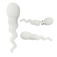 128GB USB 2.0 Flash Drive Novelty Big White Sperm Tadpole Shape Flashdrive Pen Drive Memory Stick Thumb Drive Jump Drive Flash Disk