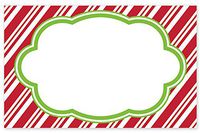 Pack Of 50, Candy Cane Stripe No Sentiment Enclosure Cards Made In USA