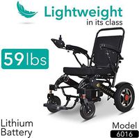 2020 Remote Ultra Lightweight Fold & Travel Electric Heavy Duty Mobility Power Wheelchair Scooter Travel Safe (Black)
