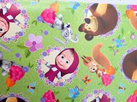 Marsha and The Bear Wrapping Wrap Paper 2-Sheets Party Gift Decoration Birthday