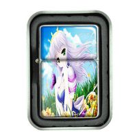 Windproof Refillable Oil Lighter with Tin Gift Box Anime Design-004