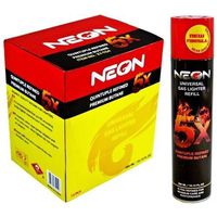 Neon 5x Ultra Refined Butane Fuel Lighter Refill Gas  (72pack)