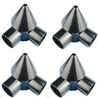 MTB Fence Post Bullet Cap 2-Way 2-3/8" Aluminum Pack of 4
