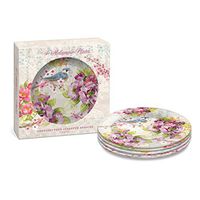 Punch Studio 46023 Chinoiserie Garden, Melamine Dinner Plate Set, One Size, Multicolor