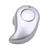 In-Ear S530 Mini Style Wireless Bluetooth Stereo Headphone Headset Earbud Earphone Earpiece with Mic & Hands Free Calls for iPhone/Samsung (Plus-Silver)