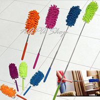 Creative Stretch Extend Microfiber Dust Shan Adjustable Feather Duster Household Dusting Brush Cars Cleaning Random Color