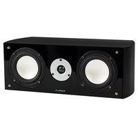 Fluance XL7CBK High Performance Two-Way Center Channel Speaker for Home Theater - Black Ash