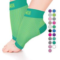 Go2 Plantar Fasciitis Socks|Best Ankle Compression Brace 22-25 mmHg|Arch Support Joint Heel Pain Relief|Foot Sleeves for Women and Men Reduce Swelling|Relieve Achilles Tendonitis(Green and Yellow, Small)